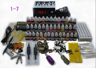 Tattoo set, tatoeëren , machines 2 stuks 40 inkt