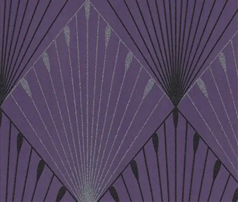 Retro paars trendy behang 61