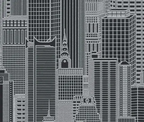 Mooie grijs zilver gebouwen vlies behang 72