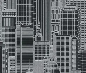 Mooie grijs zilver gebouwen vlies behang 72