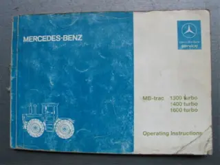 Manual MB-trac 1300, 1400, 1600 (all turbo)