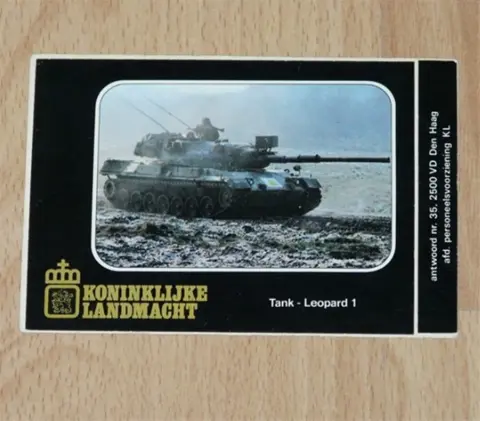 Sticker, Tank Leopard I, Koninklijke Landmacht, jaren'80.(1)