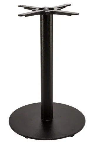 Tafelonderstel ronde voet met stelpoten Zwart