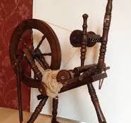 Spinnenwiel, hout, oud