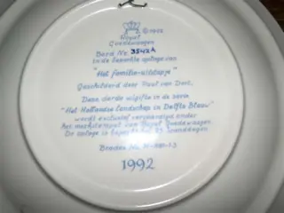 Setje 3x Delfs blauwe borden