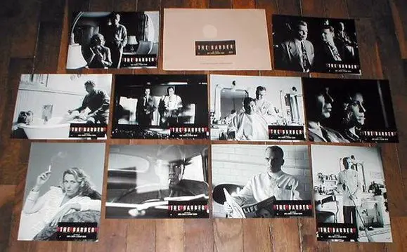 THE MAN WHO WASN ' T THERE lobbycard set.