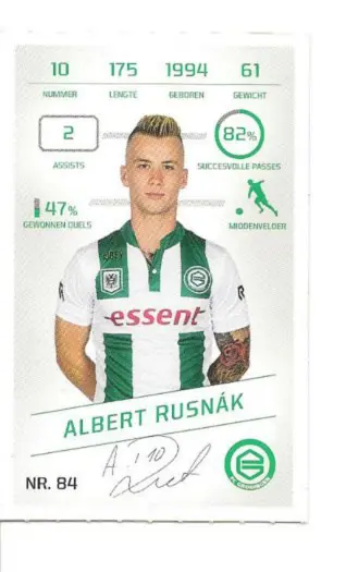 Voetbalplaatje Albert Rusnak