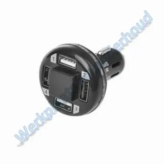USB lader 4-weg 12/24v tbv aanstekerplug 4800mA