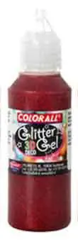 Deco 3D Glitter Gel - Rood - 500ml - DG-104