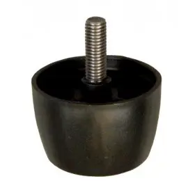 Kunststof meubelpoot zwart 40mm met schroefdraad (4 stuks)