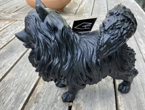 BLACK POMERIAAN 20CM LANG NIEUW