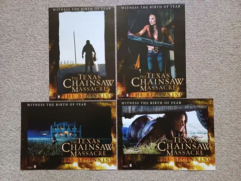 THE    TEXAS    CHAINSAW    MASSACRE  the  beginning     lobbycard set.