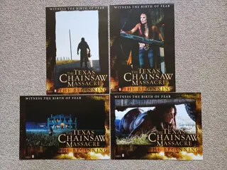 THE    TEXAS    CHAINSAW    MASSACRE  the  beginning     lobbycard set.