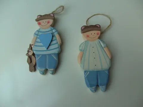 ORNAMENT JONGEN 2 DLG SET NIEUW