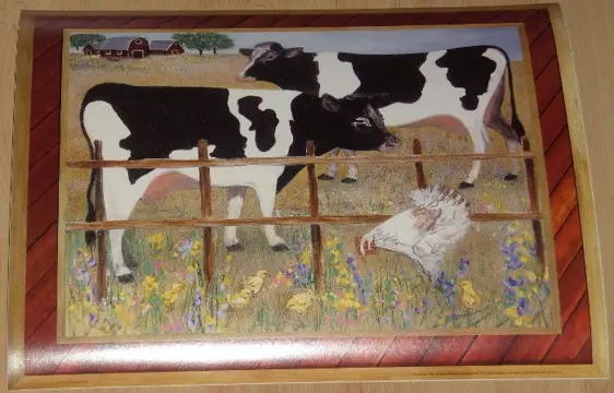 POSTER 50X40 CM BOERDERIJ DIVERSEN NIEUW
