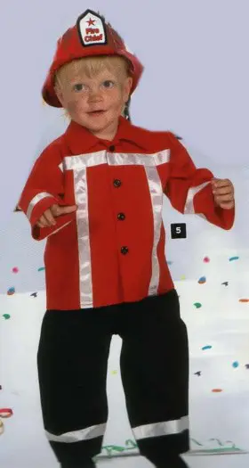 Brandweerman " Rood / zwart ", maat 128