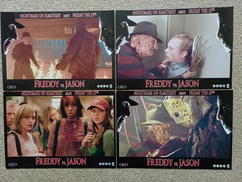 FREDDY   VS.   JASON     lobbycard set.