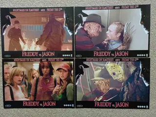 FREDDY   VS.   JASON     lobbycard set.
