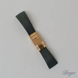 Rolex 18 K Rose Gold Clasp &amp; Rubber Strap