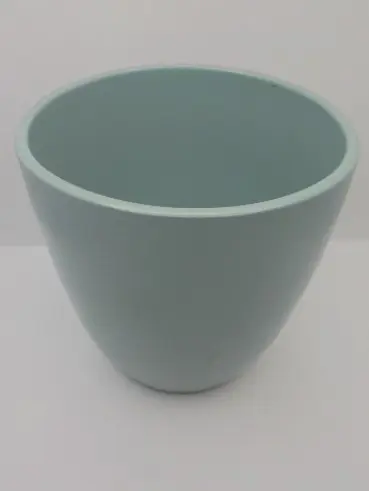 BLOEMPOT BLUE TURQUOISE H 13,5 Dia 13 cm 2 stuks NIEUW