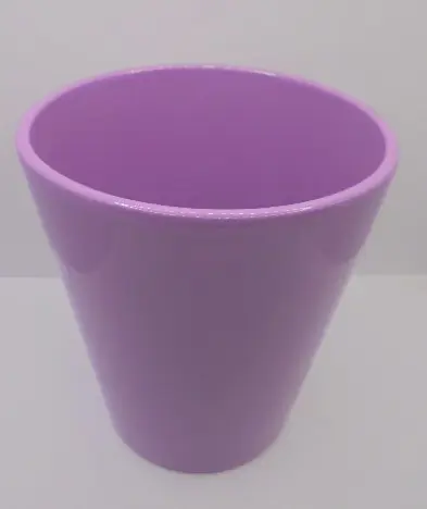 BLOEMPOT HOT PINK H 15, Dia 13 cm 2 stuks NIEUW