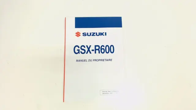 INSTRUCTIEBOEKJE Suzuki GSX R 600 2006 - 2007