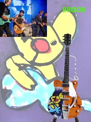 Miniatuur gitaar David Hollestelle Wild Romance Herman Brood