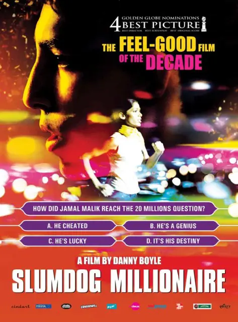 SLUMDOG MILLIONAIRE filmposter en lobbycard set.