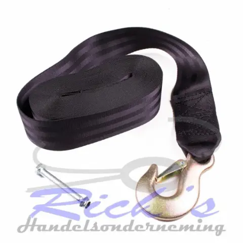Lierband voor handlier, bootlier, trailer lier lengte 9 mtr
