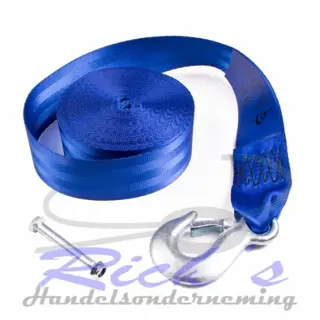 Lierband voor handlier, boot lier lengte 6 meter blauw