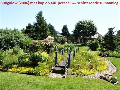 Droomperceel ca. 1600 m2, bungalow (2006) met kap