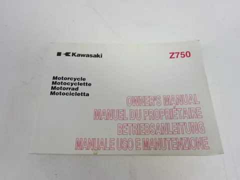 INSTRUCTIEBOEKJE Kawasaki Z 750 2004 - 2006