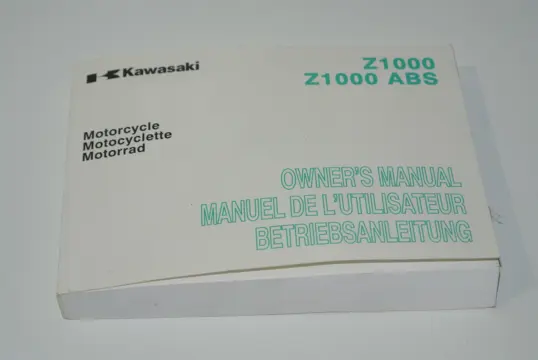 INSTRUCTIEBOEKJE Kawasaki Z 1000 2014 - 2016