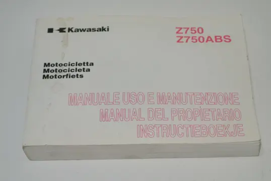 INSTRUCTIEBOEKJE Kawasaki Z 750 2007 - 2010