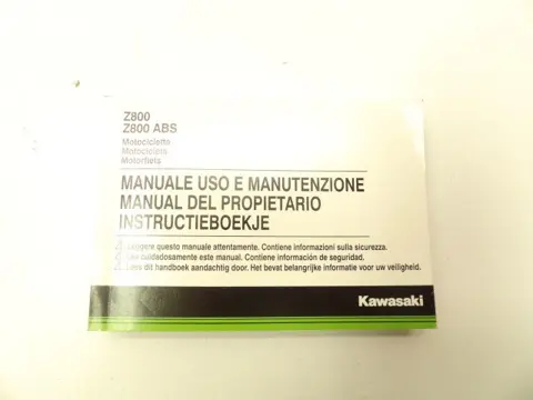 INSTRUCTIEBOEKJE Kawasaki Z 800 2013 - 2014