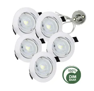 SUPER KWALITEIT-- LED INBOUWSPOTJES 5.5 W DIMBAAR compleet
