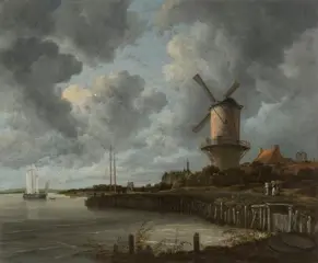 Rijksmuseum: De molen bij Wijk bij Duurstede fotobehang