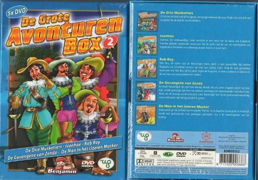 KINDER DVD 5-BOX DE GROTE AVONTUREN BOX DEEL II NIEUW
