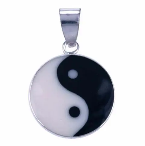 Yin Yang hangertje van zilver