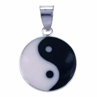 Yin Yang hangertje van zilver
