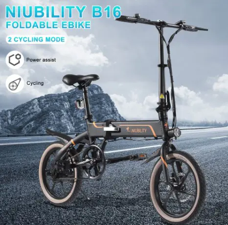 NIUBILITY B16 Electric Folding Bike 16 inch 40km -50km Range