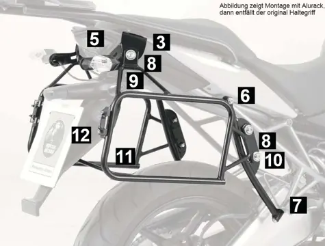 KOFFERBEUGELSET Kawasaki VERSYS 650 2007 - 2009