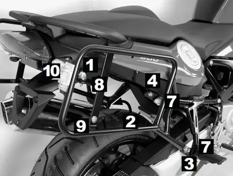 KOFFERBEUGELSET BMW F 800 2006 - 2010