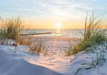 Strand behang Zonsondergang, duinen