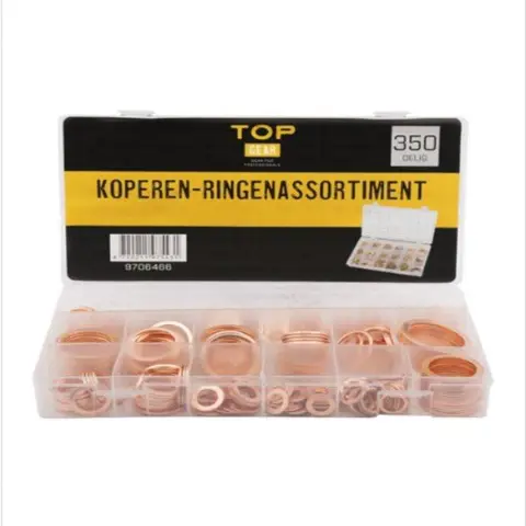 Assortiment koperringen 350 dlg.