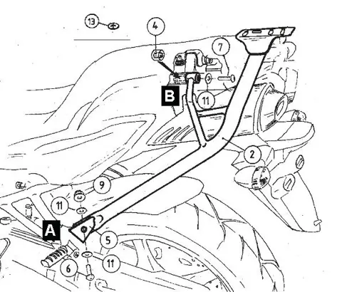 TOPKOFFERDRAGER Yamaha FZ6 2004 - 2007