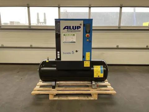 Alup Sonetto 5 - 200 Elektrische Schroefcompressor 4 kW 470 L/Min 10 Bar op ketel