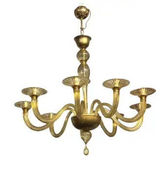 Barovier &amp; Toso - Kroonluchter en twee schansen (3)