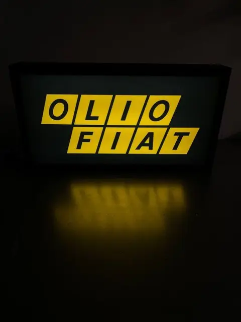 Bord - Olio Fiat Illuminated sign - Fiat, Olio Fiat -