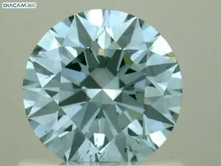 1 pcs Diamant - 0.80 ct - Rond - Color Enhanced - fancy
